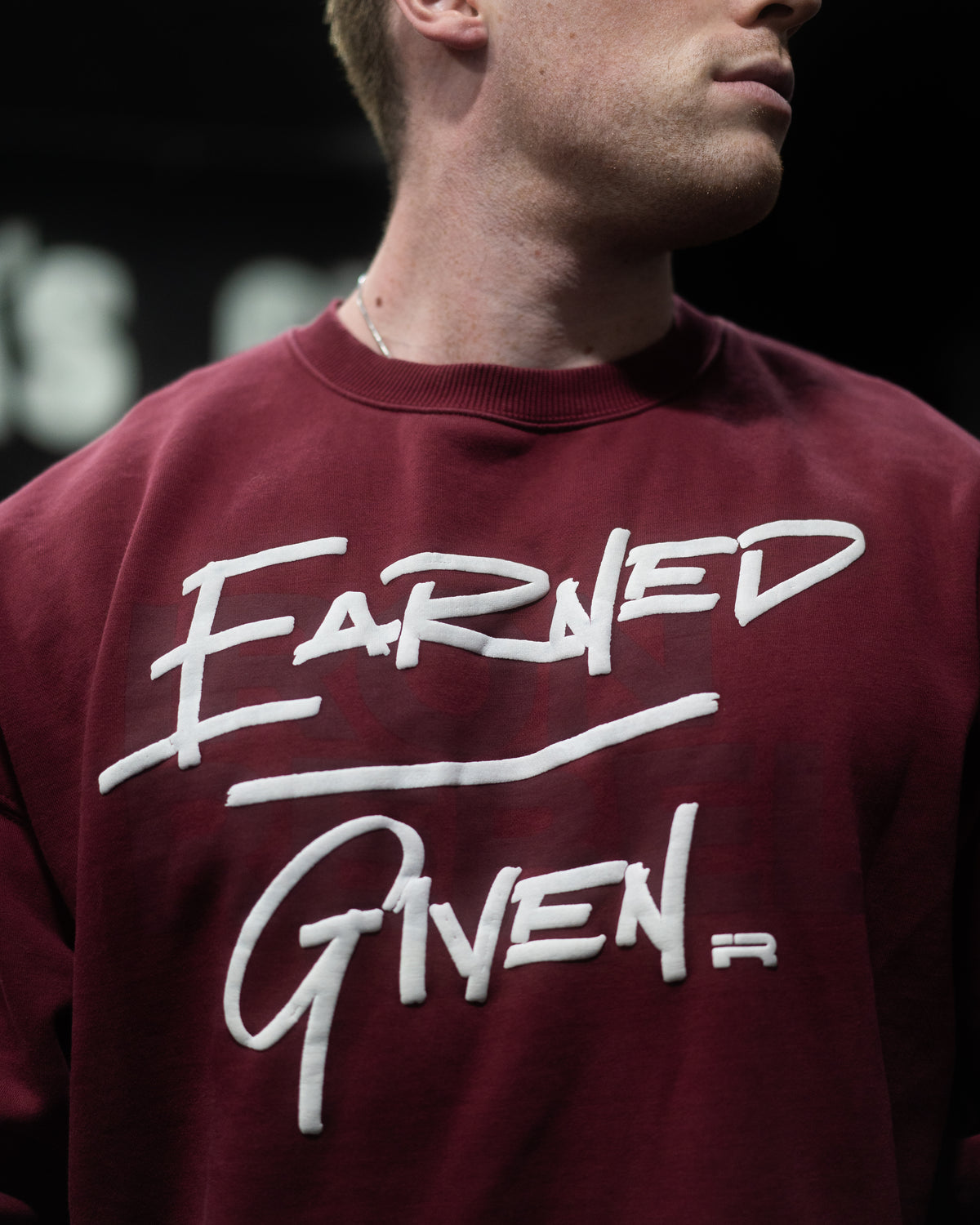 Earned/Given Crewneck (Burgundy)