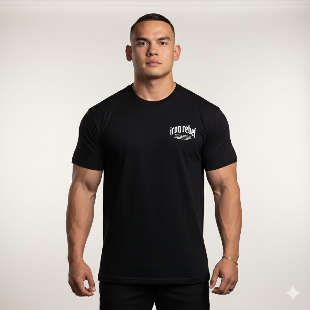 Tiger Tee (Black) Premium Fitted Gym T-Shirt