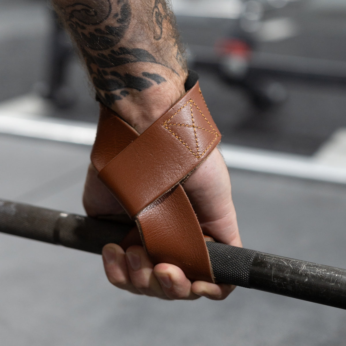 Premium Leather Lifting Straps