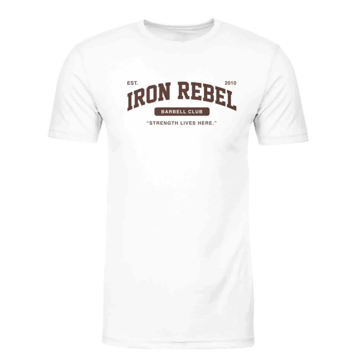 Barbell Club (White) Premium Fitted Gym T-shirt