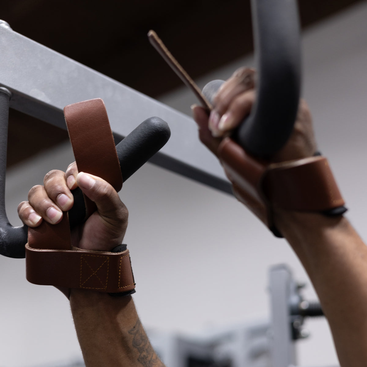 Premium Leather Lifting Straps