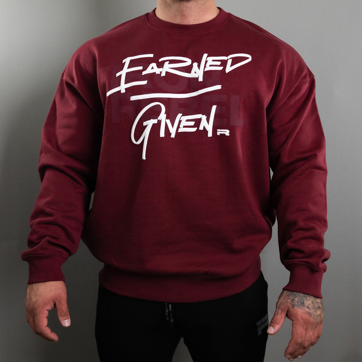 Earned/Given Crewneck (Burgundy)