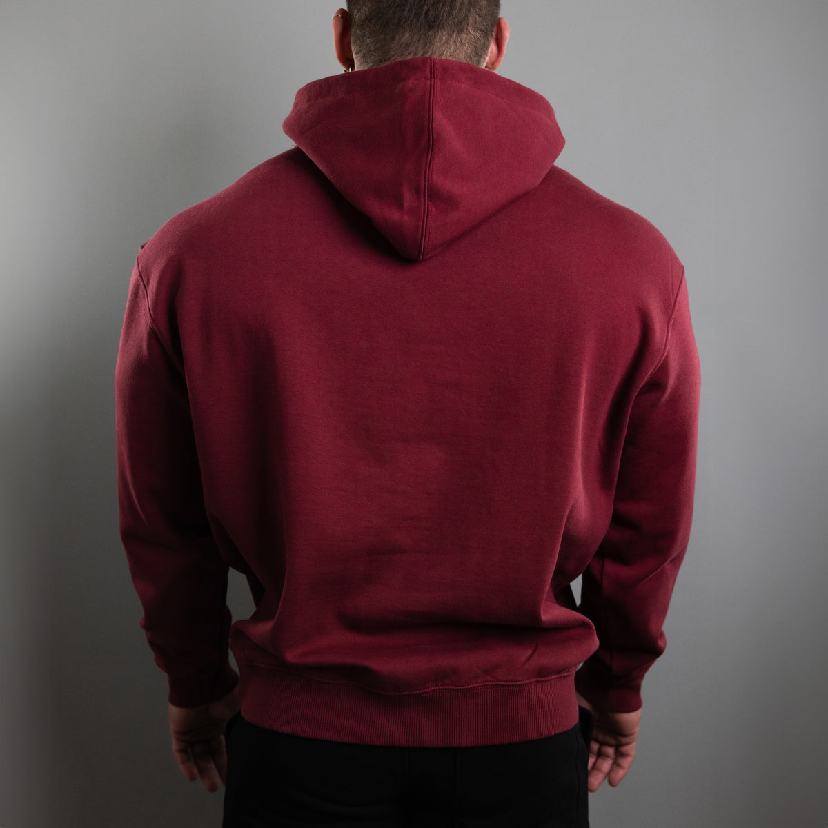 Embossed Hoodie (Burgundy)