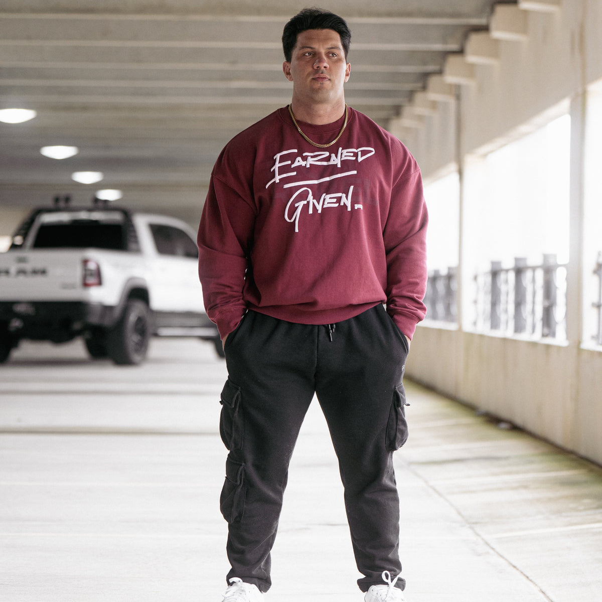 Earned/Given Crewneck (Burgundy)