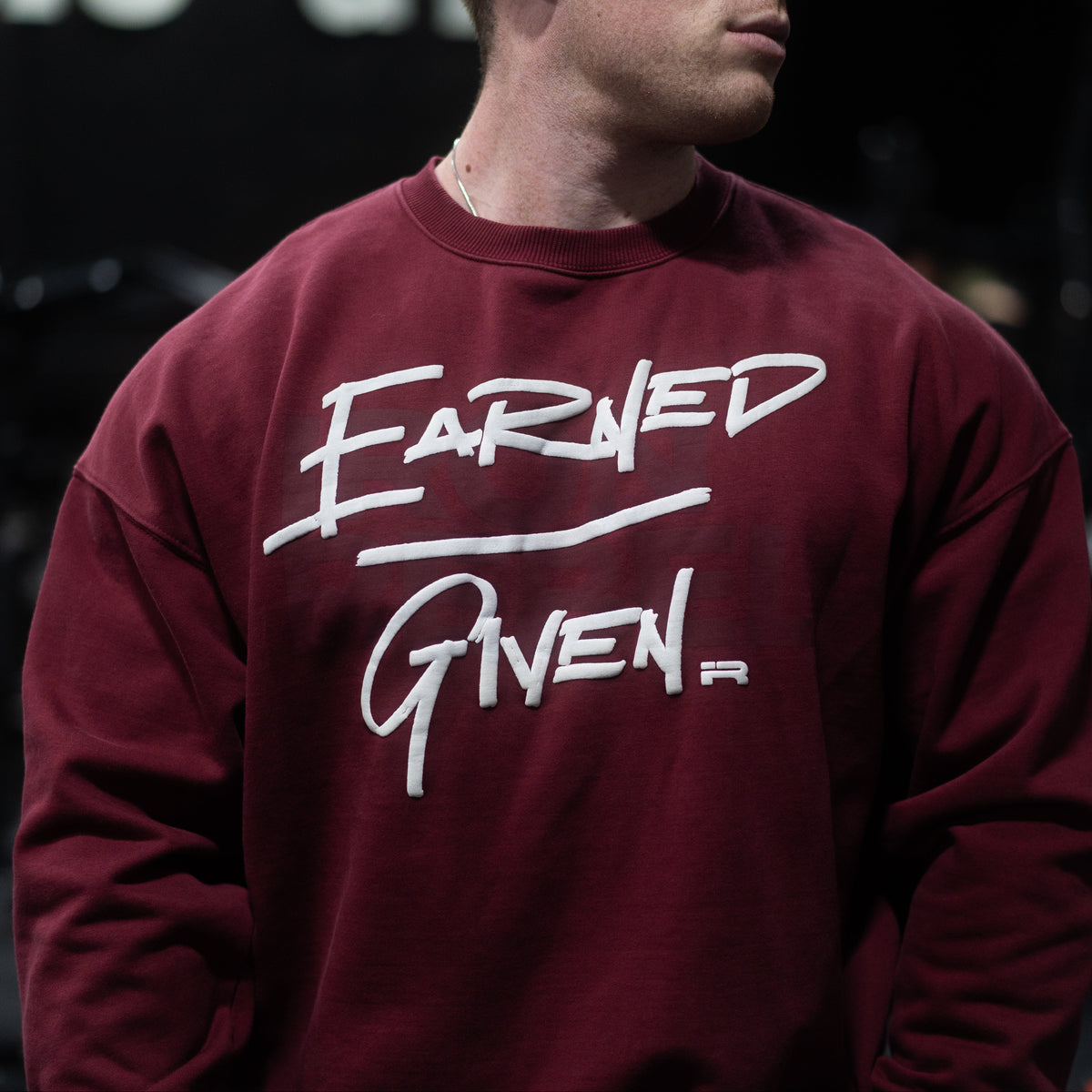 Earned/Given Crewneck (Burgundy)